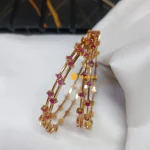 Ruby Stone Tube Bangles 4s - Image 2