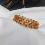 Ruby Stone Tube Bangles 4s - Image 3