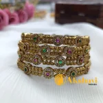Leaf Circle Multi Stone Bangles - Image 3