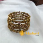 Leaf Circle Multi Stone Bangles - Image 2