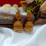 Matte Pearl Multi Mango Jhumka