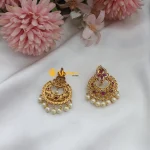 Floral Chandbali Earrings - Image 2