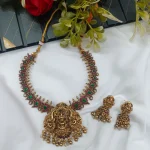 Gajalakshmi Pendant with Mango Short Neck Set