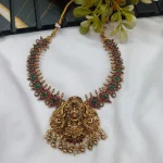 Gajalakshmi Pendant with Mango Short Neck Set - Image 3