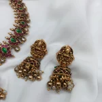Gajalakshmi Pendant with Mango Short Neck Set - Image 2
