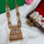 Krishna Temple Design Pearl Layer Mala Short Neck