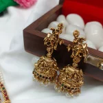 Krishna Temple Design Pearl Layer Mala Short Neck - Image 2