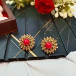 Coral Floral Earrings