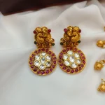 Lakshmi Coin with Peacock Short Neck Set - Image 3