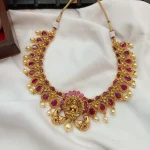 Antique Lakshmi & Peacock Kemp Short Neck set - Image 3