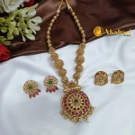 2in1 Floral Chakra and Peacock Amla Mala Short Nec