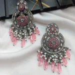 Oxidized Chandbali Fancy Earrings - Image 3