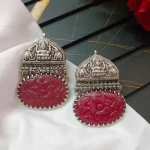 Oxidized Gaja Lakshami Earing - Image 3