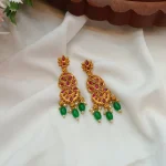 Kemp Green Beads Chandbali - Image 2
