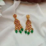 Kemp Green Beads Chandbali - Image 3