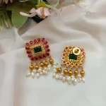 Cubic Earrings with Ruby Thilak - Image 2