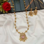 Cubic Elephant Ball Chain Short Neck Set - Image 2