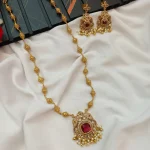 Cubic Elephant Ball Chain Short Neck Set