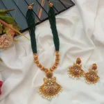 Pakshi Pendant with Bunch Beads Mala with Amla Bal