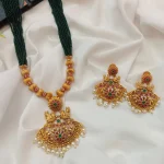Pakshi Pendant with Bunch Beads Mala with Amla Bal - Image 3