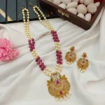 Peacock Pendant with Pearl and Beads 2 Layer Mala