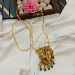Krishna with Peacock Pendant with Long Kodi Chain - Image 2
