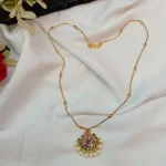 Pecock Pendant With 18" Rice Ball Chain Short Neck - Image 3