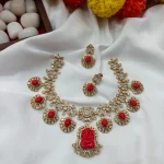 Victorian Ganesha with Floral Short Neck Set