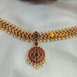 Antique Chakra Design Kemp Green Choker - Image 2