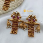 White Silk Thread Peacock Short Neck Set - Image 2