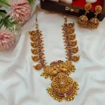 Antique Peacock  Mango Short Neck Set
