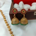 Thilak Pendant with Amla Ball Mala Short Neck Set - Image 2