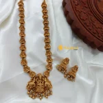 Lakshmi With Lakshmi Motiffs Long Neck Set