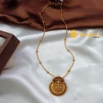 Lakshmi Single Kodi Ball Chain Short Neck Set - Image 2