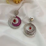 Zircon Silver Polish Earrings - Image 2