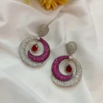 Zircon Silver Polish Earrings