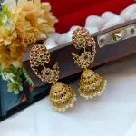 White Ruby Stone Jhumka
