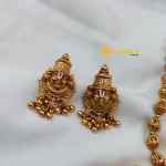Perumal Pendant with Fancy Amla Ball Chain Short Neckset - Image 2
