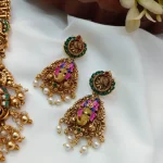 Lord Krishna Meenakari Long Neck Set - Image 2