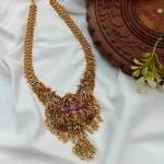 Lord Krishna Meenakari Long Neck Set - Image 4