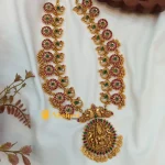 Antique Lakshmi Peacock Long Neck Set - Image 3