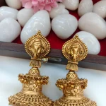 Antique Vinayagar Gold Ball Hanging Jhumkas - Image 2
