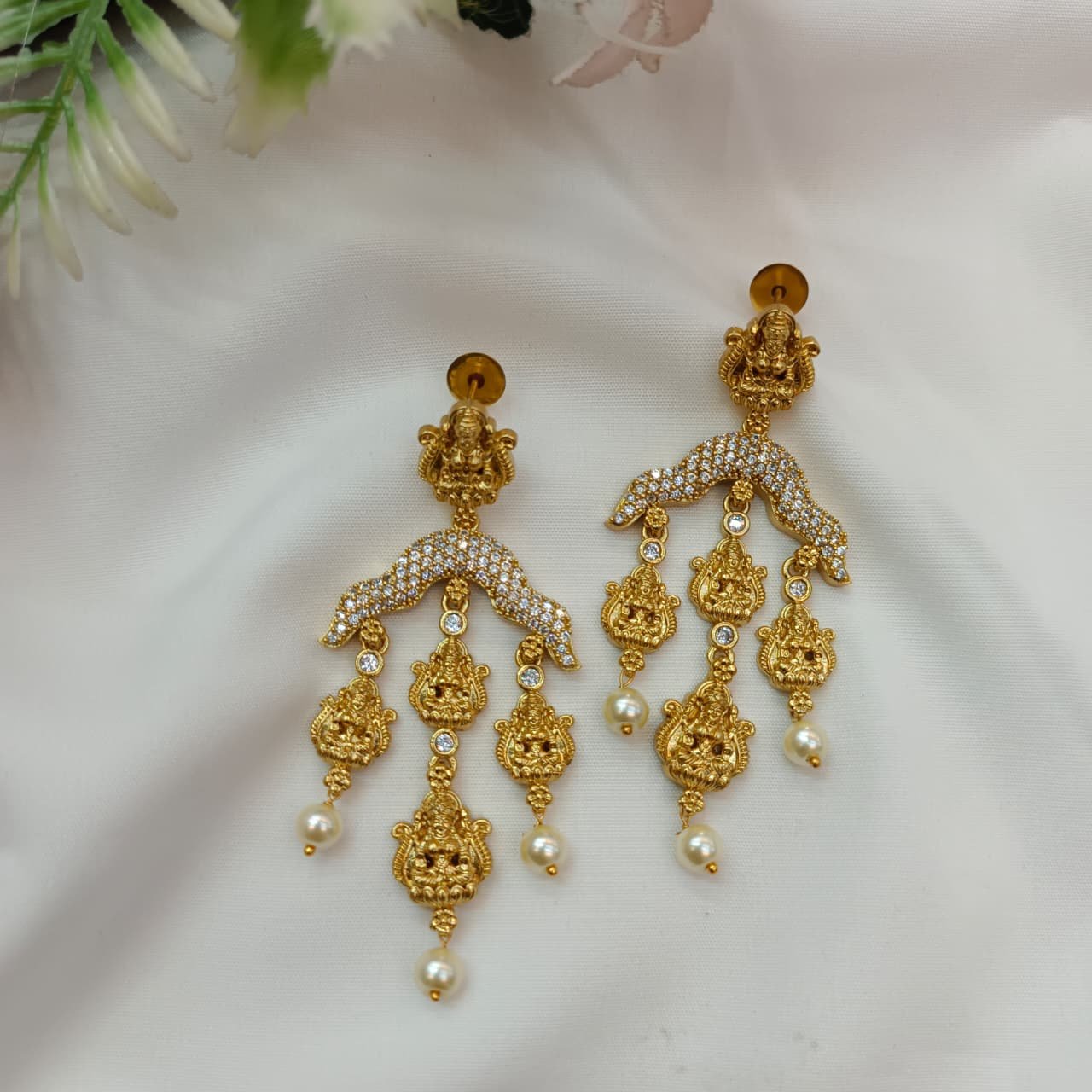 104196.1.1Akshavi Trends (2) Lakshmi 5 Danglers Earrings - Image 1