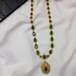 Jyothika's Emerald Long Neck Set - Image 2