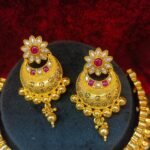 Designer Floral High Neck Choker - Image 2
