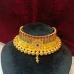 Designer Floral High Neck Choker - Image 3