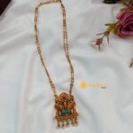 Meenakari Lakshmi Double Chain Short Neck Set - Image 3