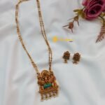 Meenakari Lakshmi Double Chain Short Neck Set