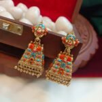 Meenakari Gopuram Jhumka - Image 3