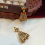 Meenakari Gopuram Jhumka - Image 4